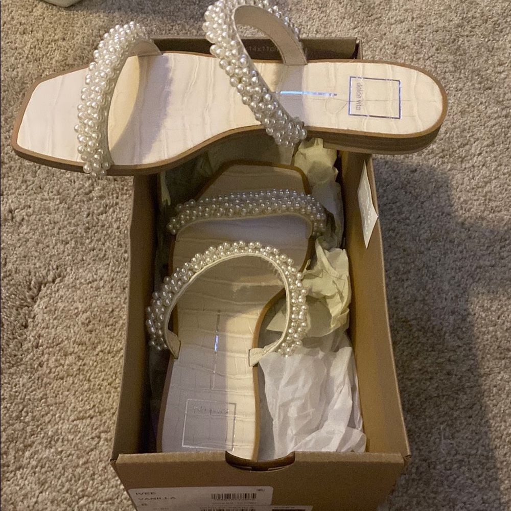DOLCE VITA Pearl Embellished Sandals